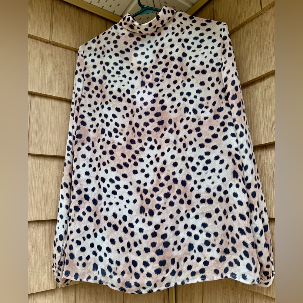Blugirl Folies Leopard Print Semi-Sheer Blouse, NWT size 40 - Picture 2 of 11
